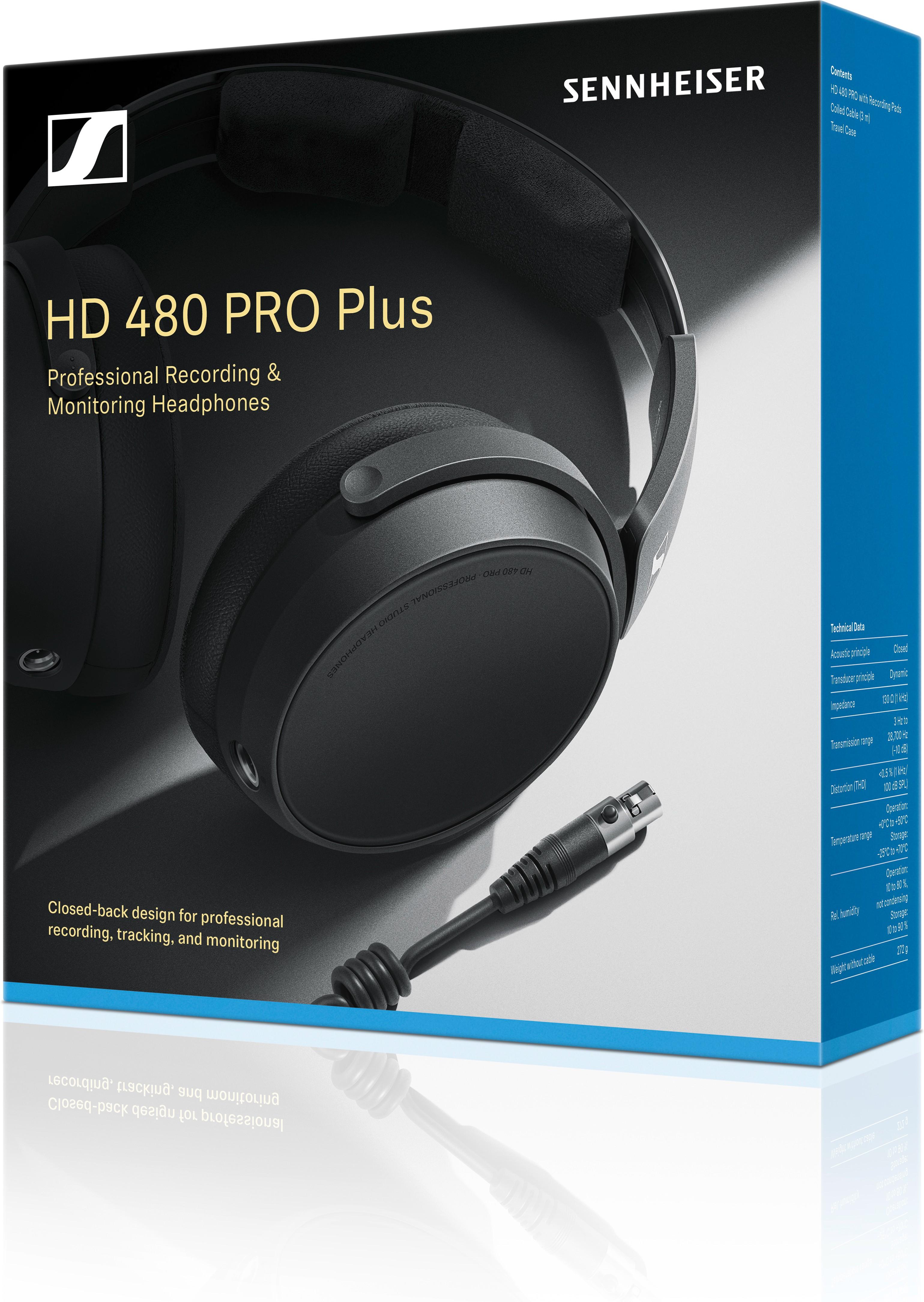 Sennheiser HD 480 PRO Plus Professional Closed-Back Studio